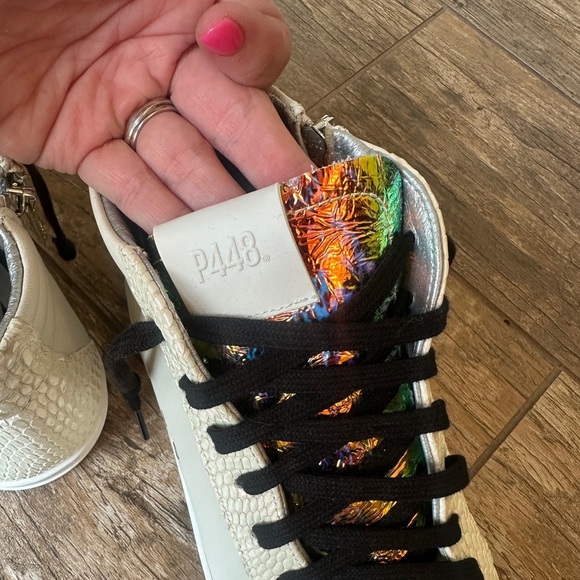 P448 Skate Nautilus Sneaker high top zip size women’s 39/8 - Picture 9 of 9